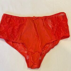 Cacique Vibrant Coral Lace Panties